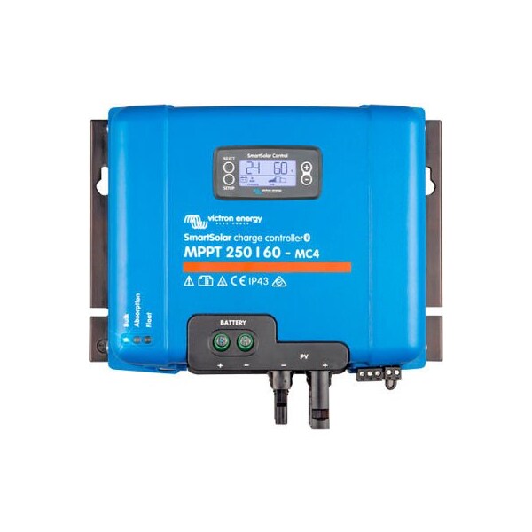 Inverters R Us Victron Energy SmartSolar Charge Controller, MPPT 250V/60MC4 Connection, Blue